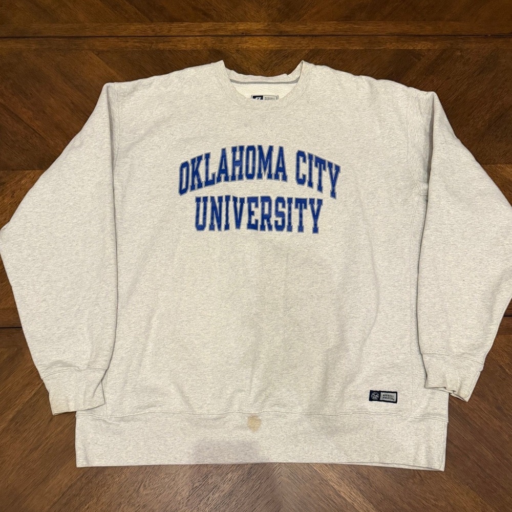 Russell Athletic Pro 10 Oklahoma City University Sweatshirt Gray XXL‎ Mens OCU